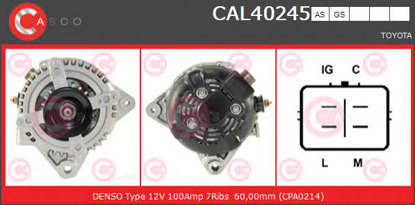 Casco CAL40245AS Alternator CAL40245AS: Atrakcyjna cena w Polsce na 2407.PL - Zamów teraz!