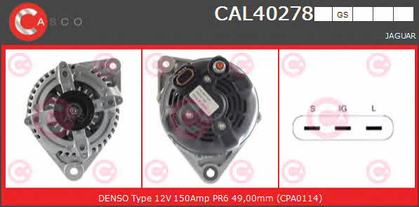 Casco CAL40278GS Alternator CAL40278GS: Buy near me in Poland at 2407.PL - Good price!