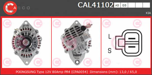 Casco CAL41102GS Alternator CAL41102GS: Buy near me in Poland at 2407.PL - Good price!