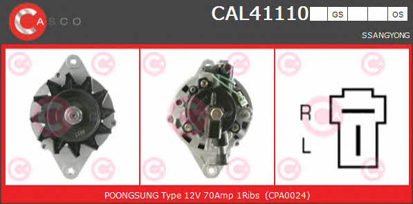 Casco CAL41110GS Alternator CAL41110GS: Dobra cena w Polsce na 2407.PL - Kup Teraz!