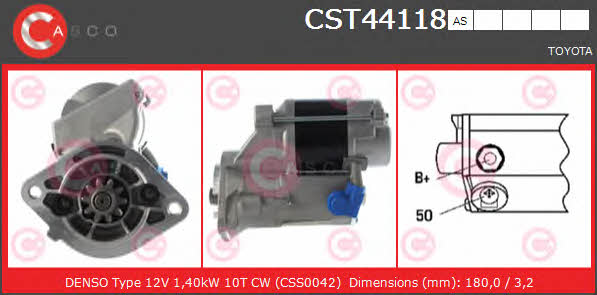 Casco CST44118AS Стартер CST44118AS: Отличная цена - Купить в Польше на 2407.PL!