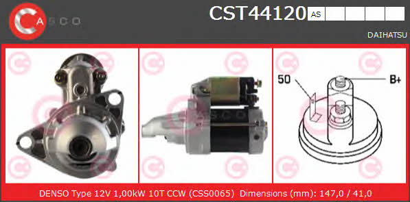 Casco CST44120AS Стартер CST44120AS: Отличная цена - Купить в Польше на 2407.PL!