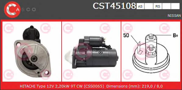 Casco CST45108RS Стартер CST45108RS: Отличная цена - Купить в Польше на 2407.PL!