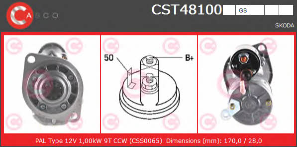 Casco CST48100GS Anlasser CST48100GS: Kaufen Sie zu einem guten Preis in Polen bei 2407.PL!