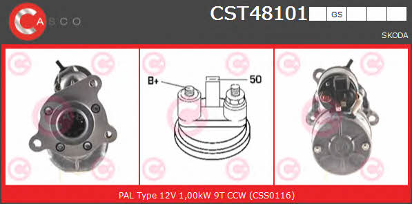 Casco CST48101GS Starter CST48101GS: Buy near me in Poland at 2407.PL - Good price!