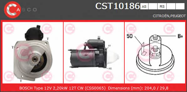 Casco CST10186AS Стартер CST10186AS: Отличная цена - Купить в Польше на 2407.PL!