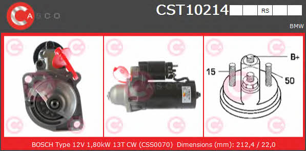 Casco CST10214RS Стартер CST10214RS: Отличная цена - Купить в Польше на 2407.PL!