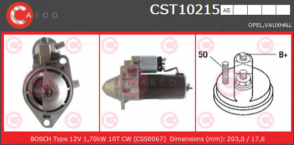 Casco CST10215AS Стартер CST10215AS: Отличная цена - Купить в Польше на 2407.PL!