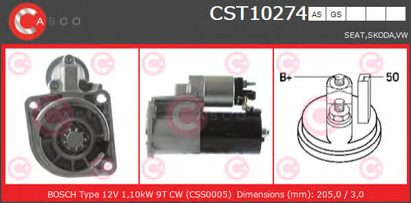 Casco CST10274AS Starter CST10274AS: Buy near me in Poland at 2407.PL - Good price!