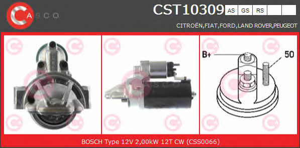 Casco CST10309AS Стартер CST10309AS: Отличная цена - Купить в Польше на 2407.PL!