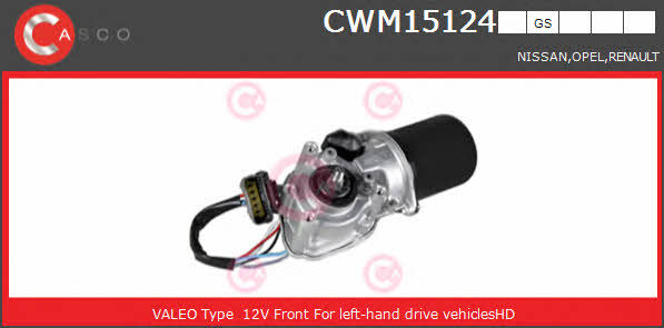 Casco CWM15124GS Мотор стеклоочистителя CWM15124GS: Отличная цена - Купить в Польше на 2407.PL!
