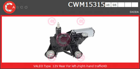 Casco CWM15315AS Мотор стеклоочистителя CWM15315AS: Отличная цена - Купить в Польше на 2407.PL!