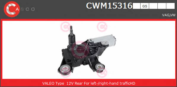 Casco CWM15316GS Мотор склоочисника CWM15316GS: Приваблива ціна - Купити у Польщі на 2407.PL!