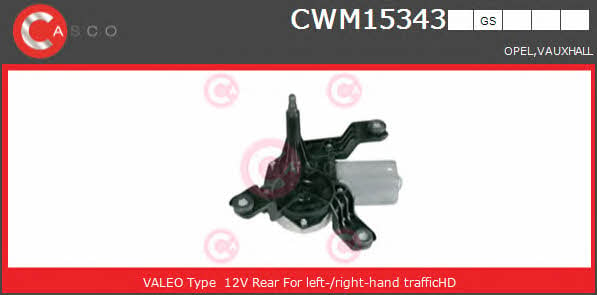 Casco CWM15343GS Wipe motor CWM15343GS: Buy near me at 2407.PL in Poland at an Affordable price!