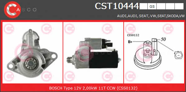 Casco CST10444GS Стартер CST10444GS: Отличная цена - Купить в Польше на 2407.PL!