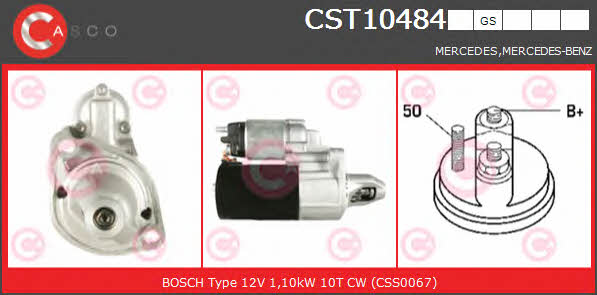 Casco CST10484GS Стартер CST10484GS: Отличная цена - Купить в Польше на 2407.PL!