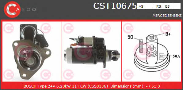 Casco CST10675AS Стартер CST10675AS: Приваблива ціна - Купити у Польщі на 2407.PL!