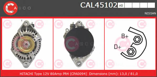 Casco CAL45102AS Generator CAL45102AS: Kaufen Sie zu einem guten Preis in Polen bei 2407.PL!