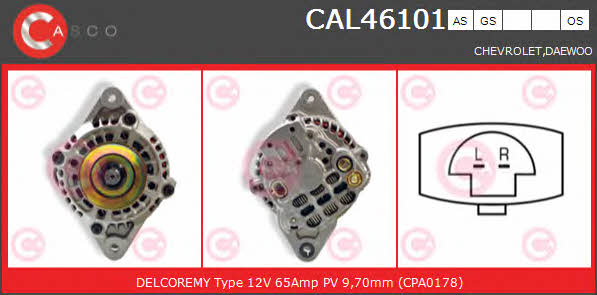 Casco CAL46101GS Генератор CAL46101GS: Отличная цена - Купить в Польше на 2407.PL!