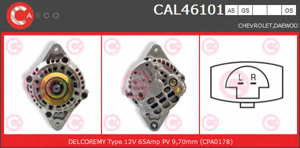 Casco CAL46101GS Alternator CAL46101GS: Dobra cena w Polsce na 2407.PL - Kup Teraz!