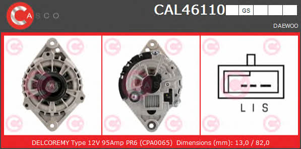 Casco CAL46110GS Alternator CAL46110GS: Buy near me in Poland at 2407.PL - Good price!
