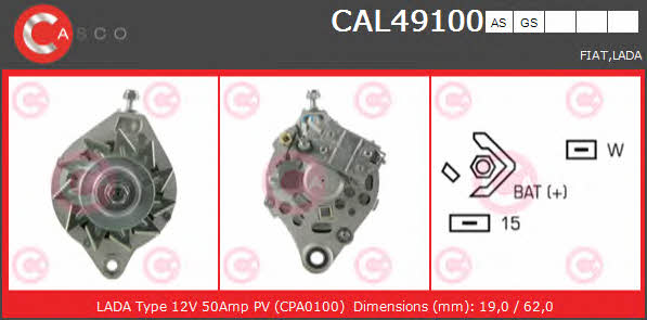 Casco CAL49100AS Alternator CAL49100AS: Dobra cena w Polsce na 2407.PL - Kup Teraz!