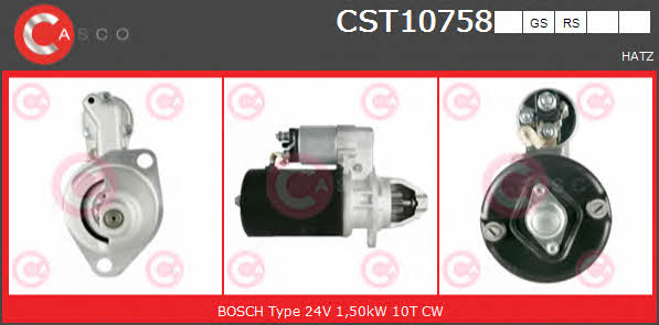 Casco CST10758RS Стартер CST10758RS: Отличная цена - Купить в Польше на 2407.PL!