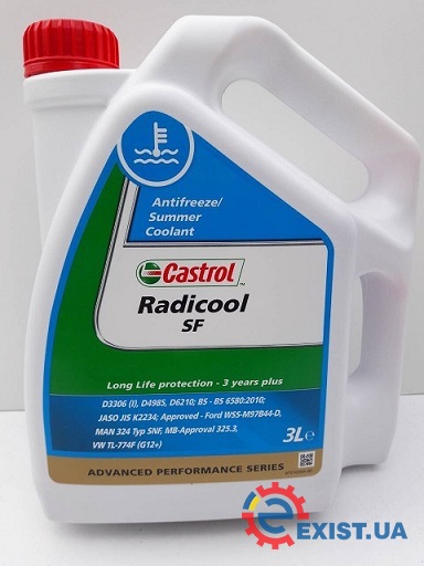 Castrol 15A3F5 Antifreeze concentrate G12+ RADICOOL SF, red, 3 l 15A3F5: Buy near me in Poland at 2407.PL - Good price!