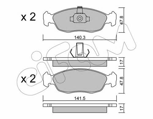 Cifam 822-156-1 Brake Pad Set, disc brake 8221561: Buy near me in Poland at 2407.PL - Good price!