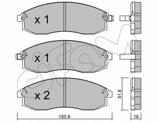 Cifam 822-306-1 Brake Pad Set, disc brake 8223061: Buy near me in Poland at 2407.PL - Good price!