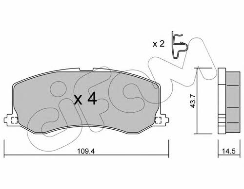 Cifam 822-417-0 Brake Pad Set, disc brake 8224170: Buy near me at 2407.PL in Poland at an Affordable price!