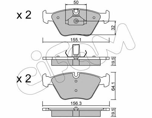 Cifam 822-207-5 Brake Pad Set, disc brake 8222075: Buy near me in Poland at 2407.PL - Good price!