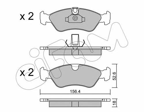 Cifam 822-208-0 Brake Pad Set, disc brake 8222080: Buy near me in Poland at 2407.PL - Good price!