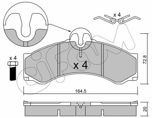 Cifam 822-262-0 Brake Pad Set, disc brake 8222620: Buy near me in Poland at 2407.PL - Good price!