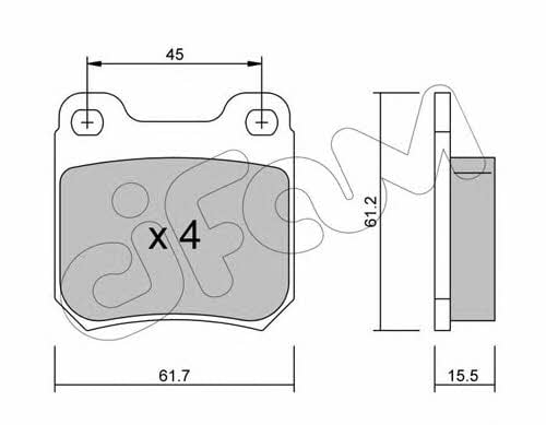 Cifam 822-275-0 Brake Pad Set, disc brake 8222750: Buy near me in Poland at 2407.PL - Good price!