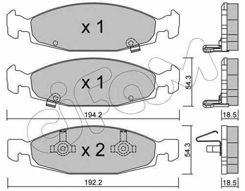 Cifam 822-525-0 Brake Pad Set, disc brake 8225250: Buy near me in Poland at 2407.PL - Good price!