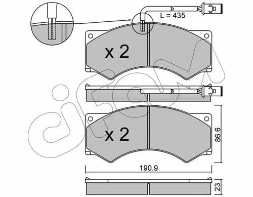 Cifam 822-579-1 Brake Pad Set, disc brake 8225791: Buy near me in Poland at 2407.PL - Good price!