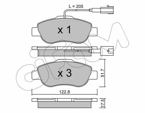 Cifam 822-638-1 Brake Pad Set, disc brake 8226381: Buy near me in Poland at 2407.PL - Good price!