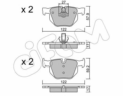 Cifam 822-644-0 Brake Pad Set, disc brake 8226440: Buy near me in Poland at 2407.PL - Good price!