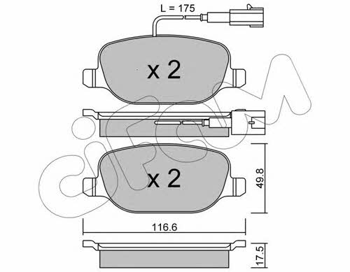 Cifam 822-704-1 Тормозные колодки дисковые, комплект 8227041: Отличная цена - Купить в Польше на 2407.PL!