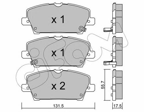 Cifam 822-728-0 Тормозные колодки дисковые, комплект 8227280: Отличная цена - Купить в Польше на 2407.PL!