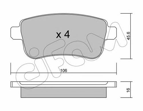 Cifam 822-818-0 Brake Pad Set, disc brake 8228180: Buy near me in Poland at 2407.PL - Good price!