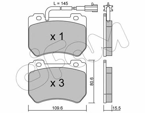 Cifam 822-848-0 Brake Pad Set, disc brake 8228480: Buy near me in Poland at 2407.PL - Good price!