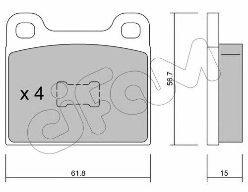 Cifam 822-010-0 Brake Pad Set, disc brake 8220100: Buy near me in Poland at 2407.PL - Good price!