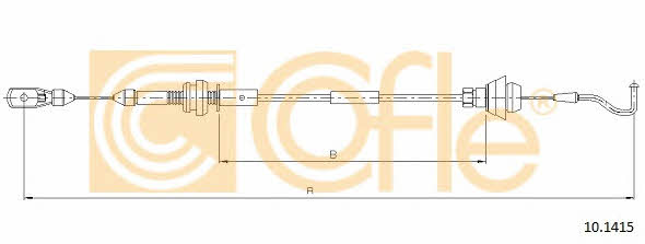 Cofle 10.1415 Трос педали акселератора 101415: Отличная цена - Купить в Польше на 2407.PL!