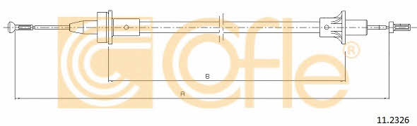 Cofle 11.2326 Clutch cable 112326: Buy near me in Poland at 2407.PL - Good price!