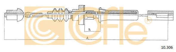 Cofle 10.306 Clutch cable 10306: Buy near me in Poland at 2407.PL - Good price!