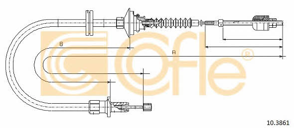 Cofle 10.3861 Трос сцепления 103861: Купить в Польше - Отличная цена на 2407.PL!