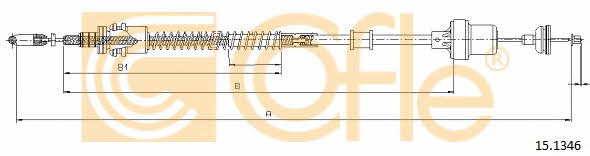 Cofle 15.1346 Clutch cable 151346: Buy near me in Poland at 2407.PL - Good price!