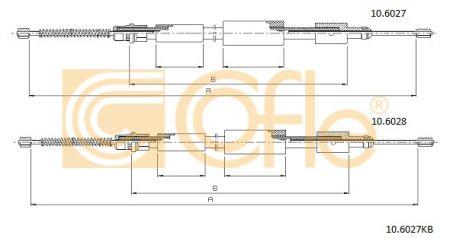Cofle 10.6027KB Тросик, cтояночный тормоз 106027KB: Отличная цена - Купить в Польше на 2407.PL!